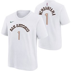 Nike Youth 2023-24 City Edition San Antonio Spurs Victor Wembanyama #1 White T-Shirt