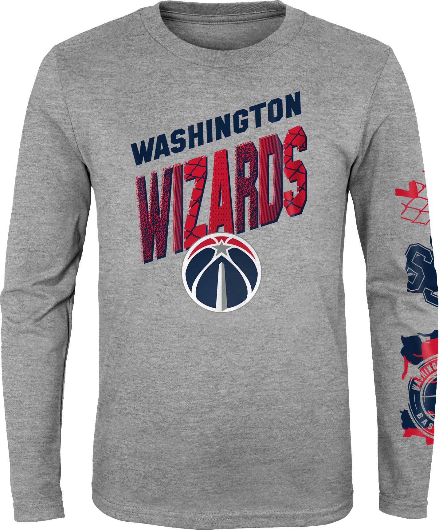 Outerstuff Youth Washington Wizards Grey Parks &amp; Wreck Long Sleeve T-Shirt