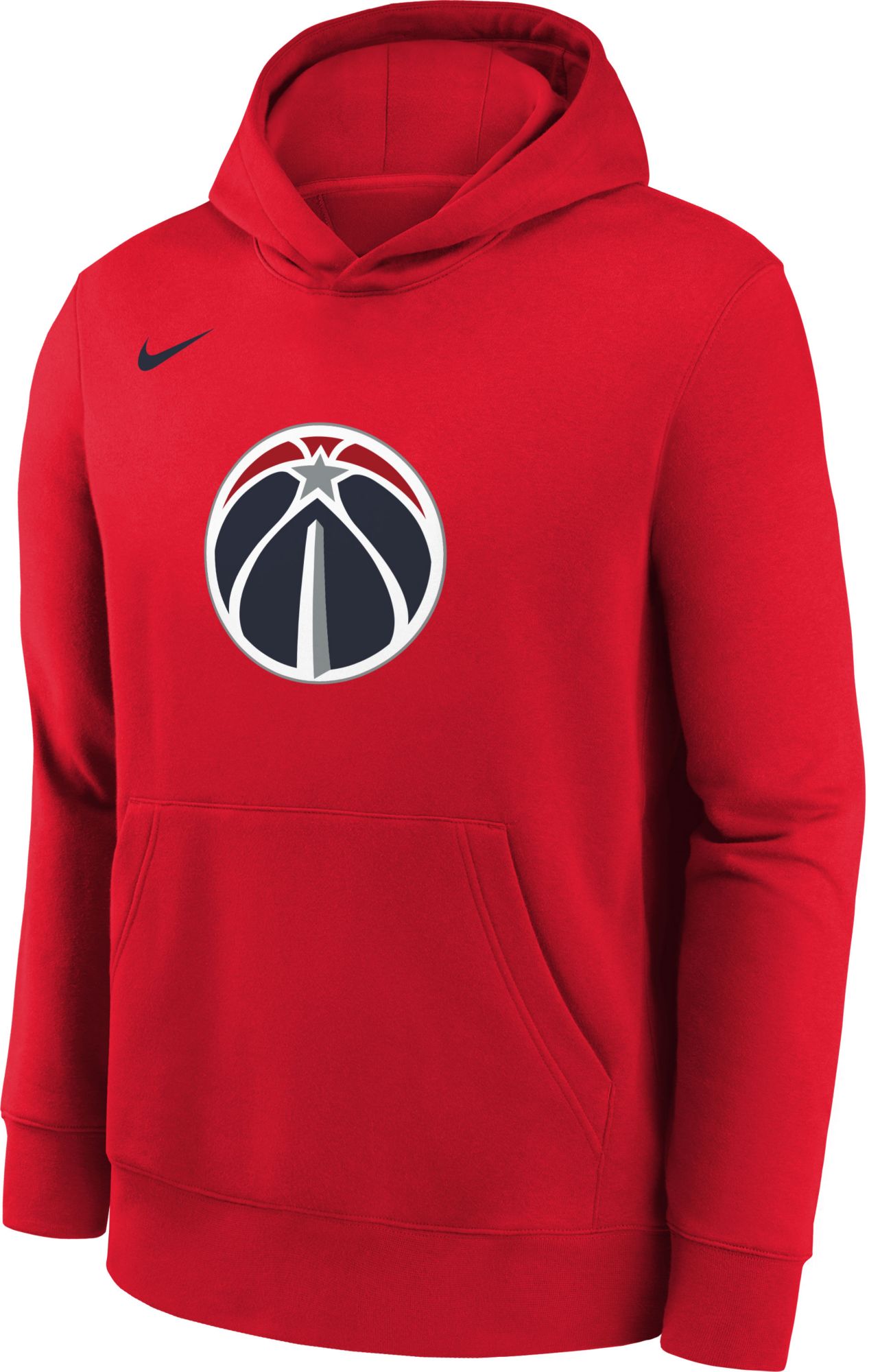 Nike Youth Washington Wizards Red Club Logo Fleece Pullover Hoodie