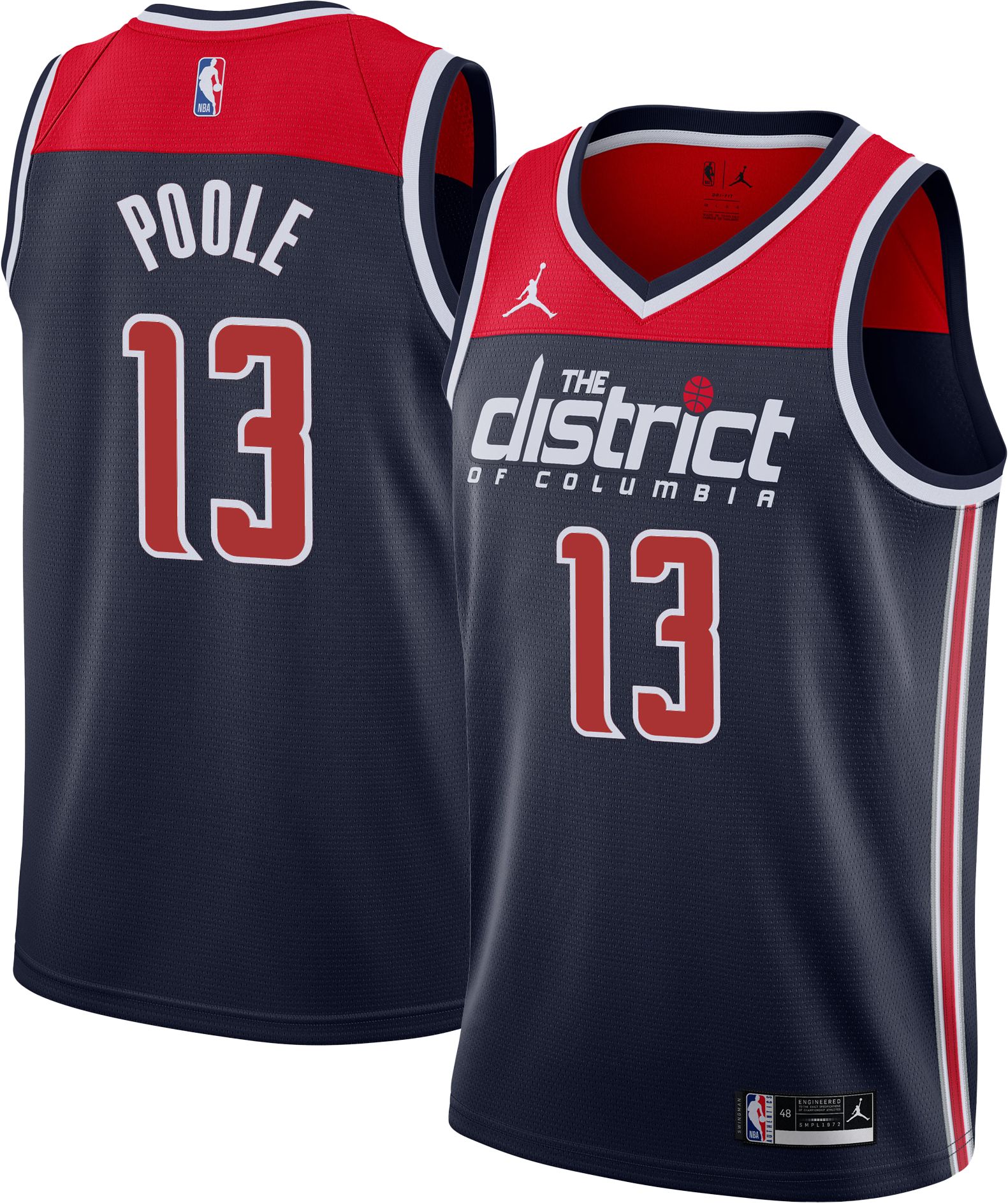 Jordan Youth Washington Wizards Jordan Poole #13 Swingman Statement Jersey