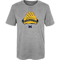 Gen2 Little Kids' Michigan Wolverines Heather Grey Hands Up T-Shirt
