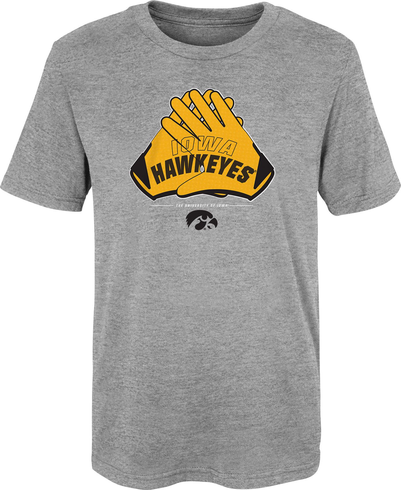 Gen2 Little Kids' Iowa Hawkeyes Heather Grey Hands Up T-Shirt
