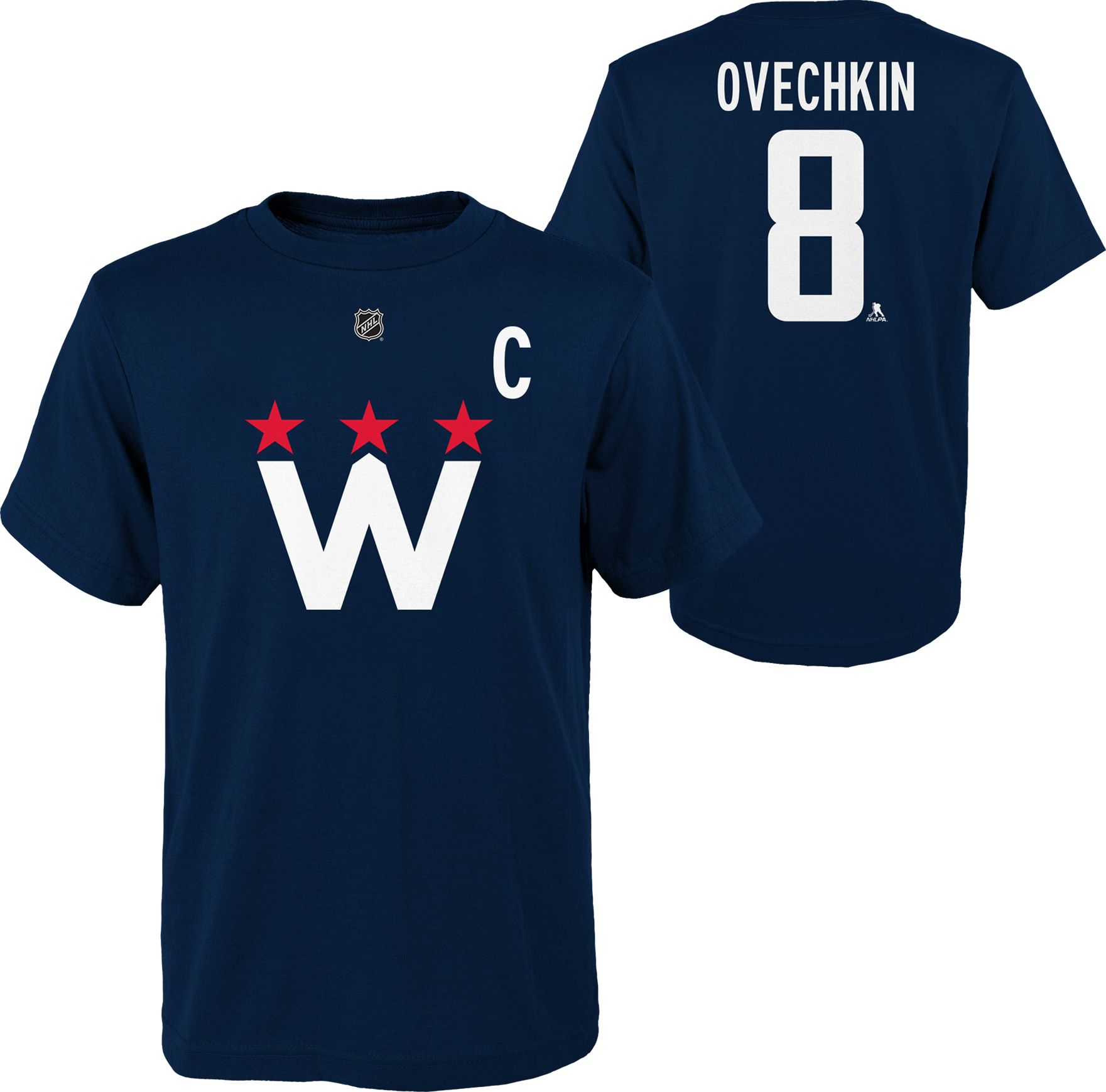 NHL Youth Washington Capitals Alexander Ovechkin #8 Navy T-Shirt