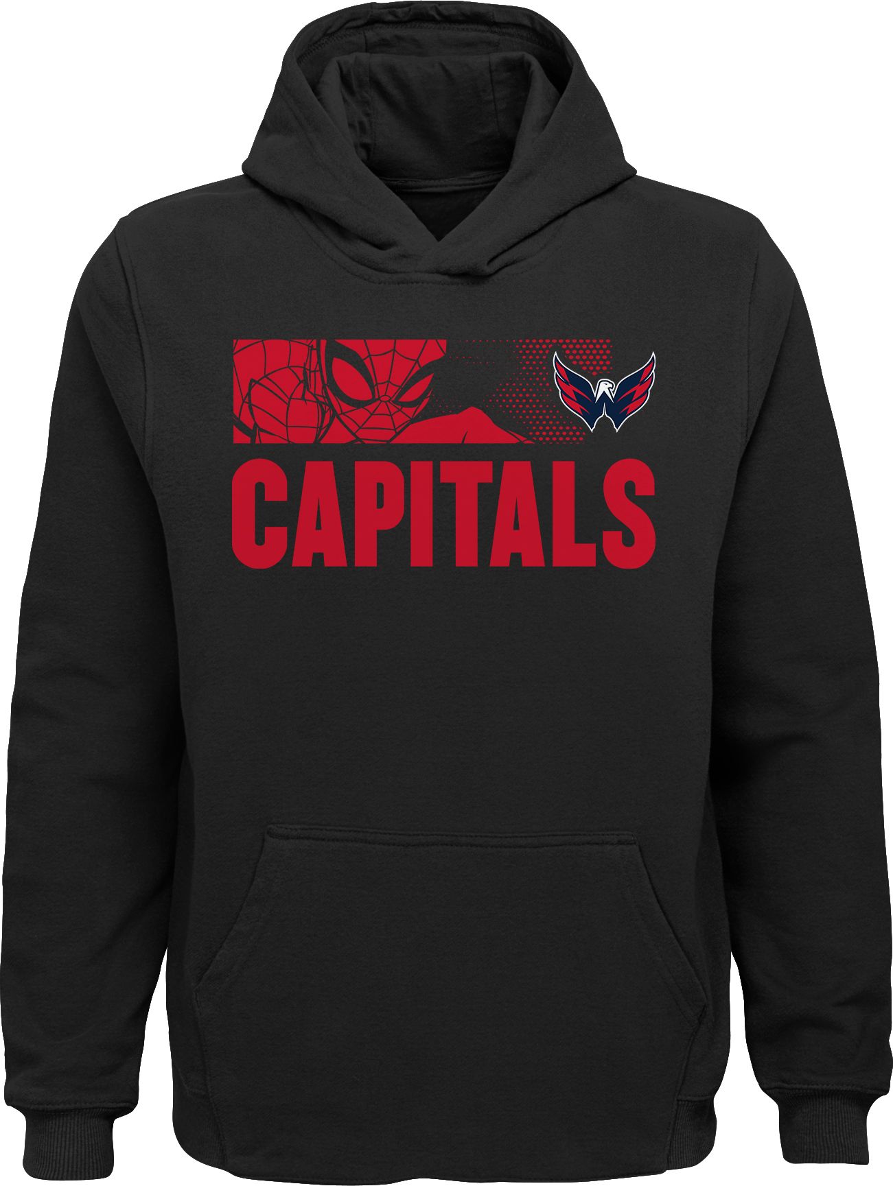 NHL Youth Washington Capitals Marvel Black Pullover Hoodie