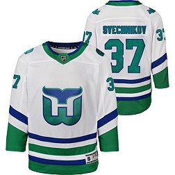NHL Youth Carolina Hurricanes Andrei Svechnikov #37 White Hartford Whalers Premier Jersey