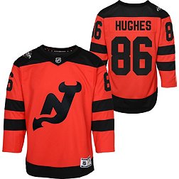 NHL Youth 2023-2024 Stadium Series New Jersey Devils Jack Hughes #86 Red Premier Jersey