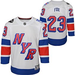 NHL Youth 2023-2024 Stadium Series New York Rangers Adam Fox #23 White Premier Jersey