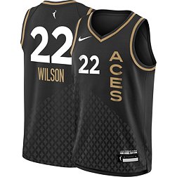 Nike Youth Las Vegas Aces Black A'ja Wilson #22 Rebel Jersey
