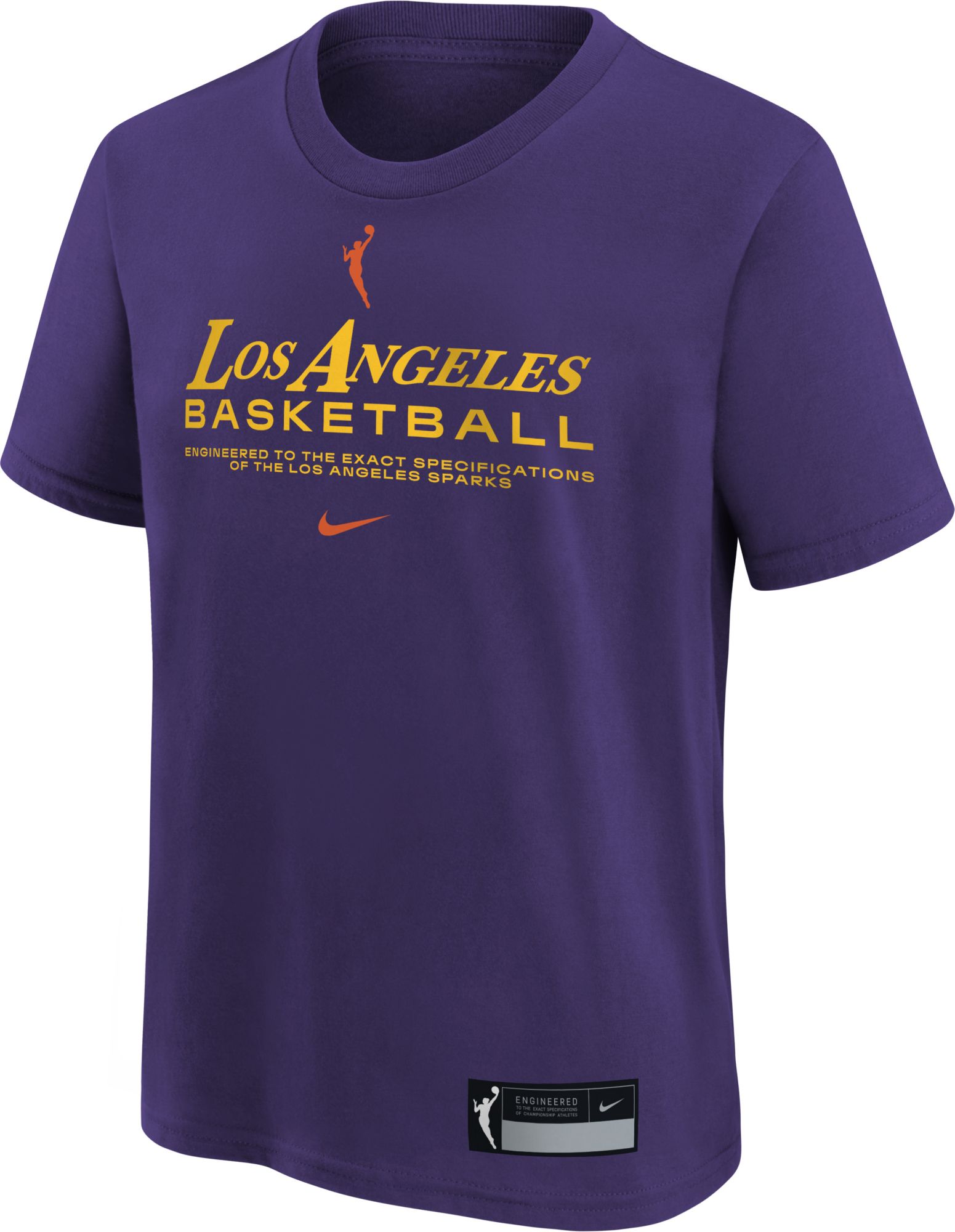 Nike Youth Los Angeles Sparks Purple Performance Cotton T-Shirt