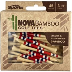 Pride Nova Bamboo 3.25" Red/White/Blue Golf Tees - 45 Count