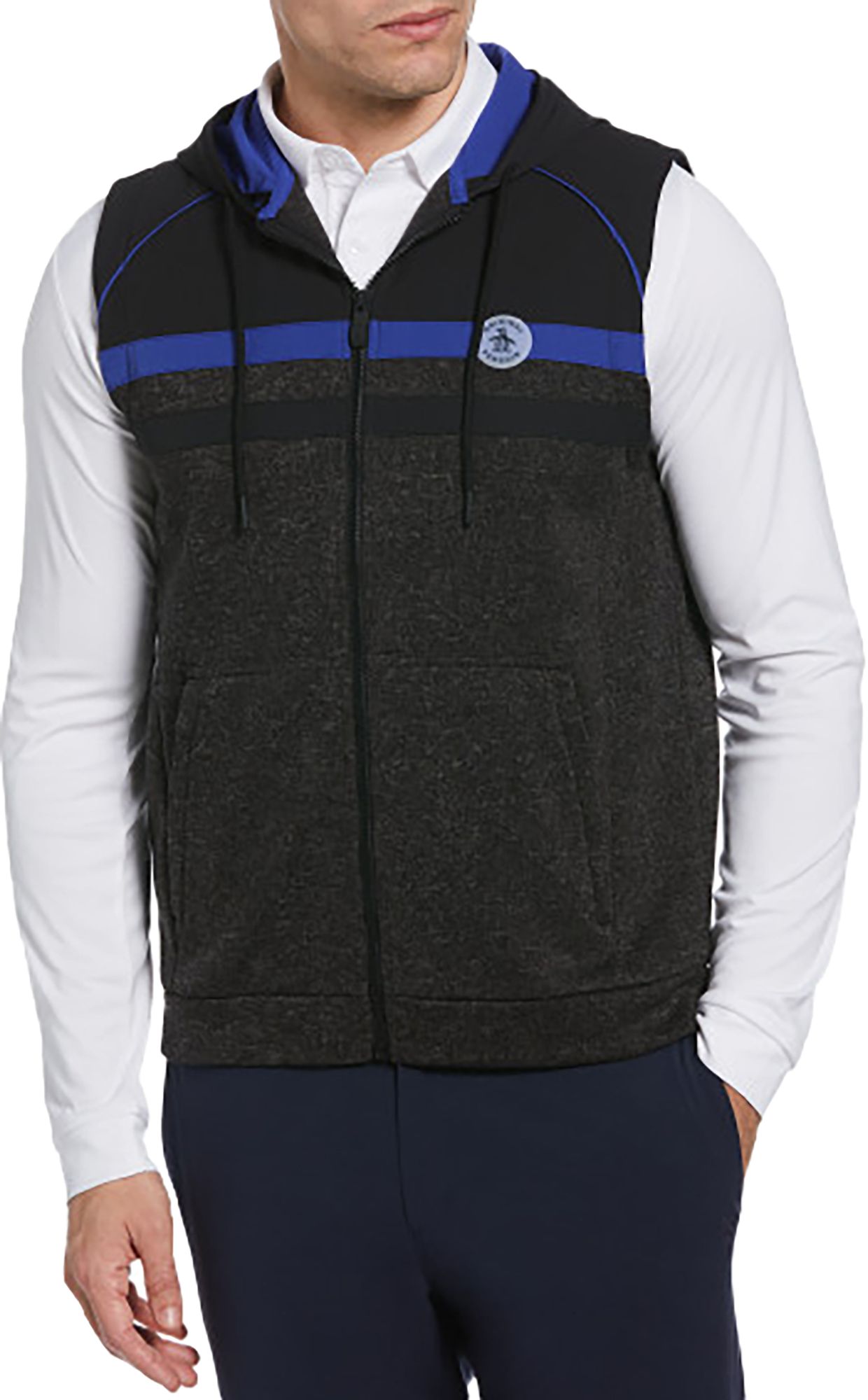 Penguin Men's Mixed Media Fleece Golf Vest