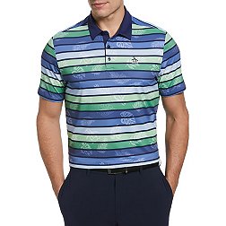 Original Penguin Men's Original Resort Stripe Print Short Sleeve Golf Polo Shirt