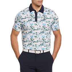 Original Penguin Men's Beach Club Print Short Sleeve Golf Polo Shirt