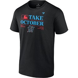 MLB Men's 2023 Postseason "Take October" Miami Marlins Locker Room T-Shirt