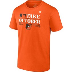 MLB Men's 2023 Postseason "Take October" Baltimore Orioles Locker Room T-Shirt