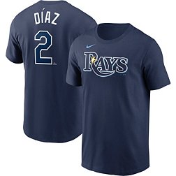Nike Men's Tampa Bay Rays Yandy Díaz #2 Navy T-Shirt