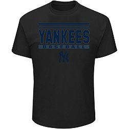 MLB Men's New York Yankees Blue Big and Tall Stack Pop T-Shirt
