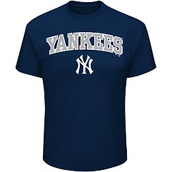MLB Men's New York Yankees Blue Big and Tall Arch Logo T-Shirt