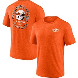 NCAA Men's Oklahoma State Cowboys Orange Old School Football Tri-Blend T-Shirt