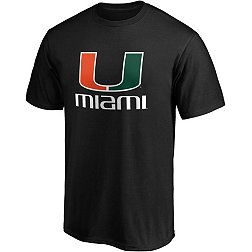 NCAA Men's Miami Hurricanes Black Lockup T-Shirt