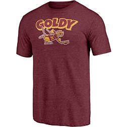 NCAA Men's Minnesota Golden Gophers Maroon Hockey Goldy Logo Tri-Blend T-Shirt