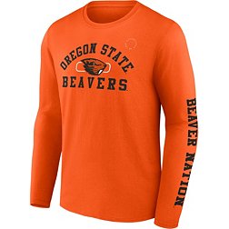 NCAA Men's Oregon State Beavers Orange Modern Arch Long Sleeve T-Shirt