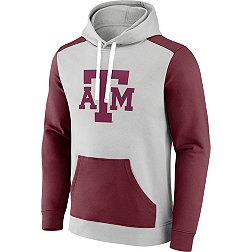 NCAA Men's Texas A&M Aggies Grey Colorblock Pullover Hoodie