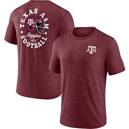 NCAA Men's Texas A&M Aggies Maroon Old School Football Tri-Blend T-Shirt