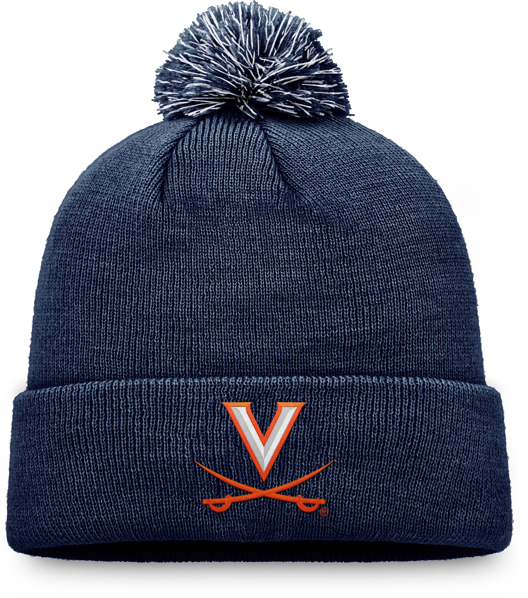 Top of the World Men's Virginia Cavaliers Blue Pom Knit Beanie