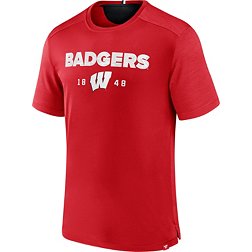 NCAA Men's Wisconsin Badgers Red Defender Rush T-Shirt