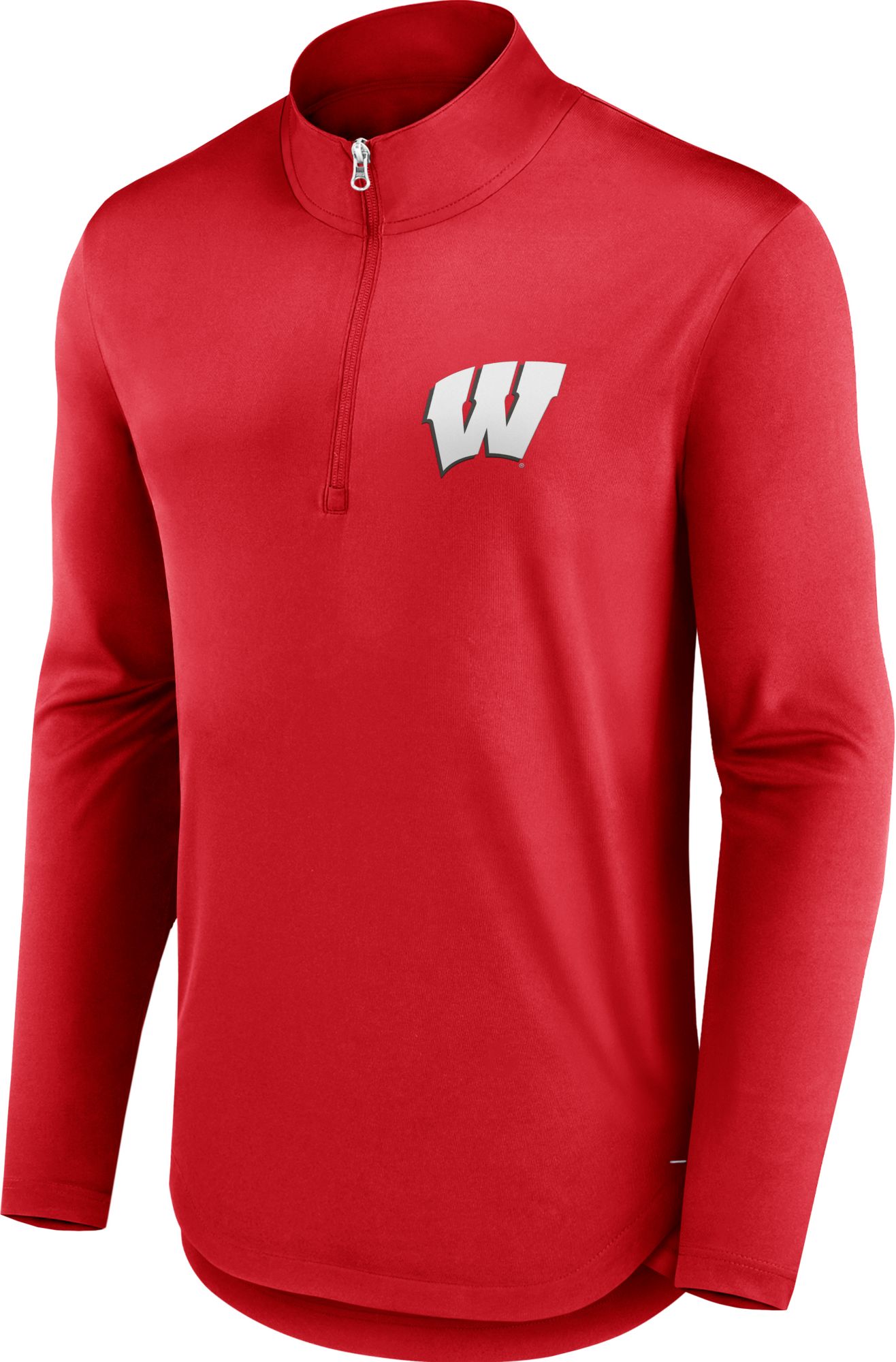 NCAA Men's Wisconsin Badgers Red Logo Quarter-Zip