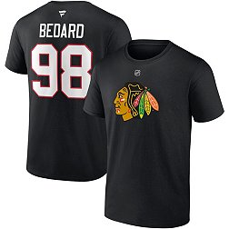NHL Chicago Blackhawks Connor Bedard #98 Black T-Shirt