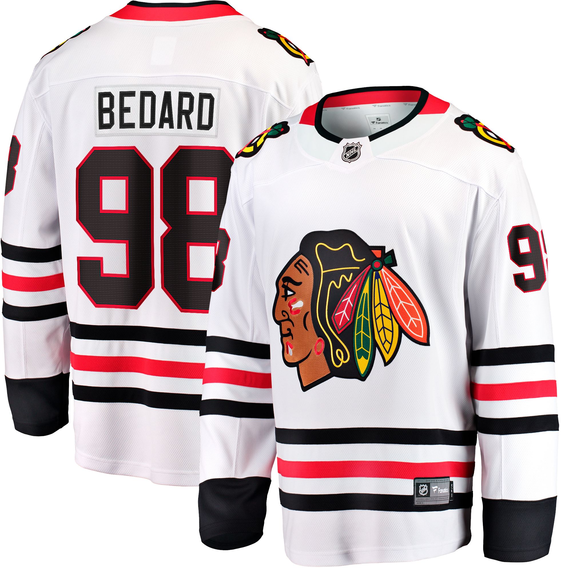 NHL Adult Chicago Blackhawks Connor Bedard #98 Away Replica Jersey
