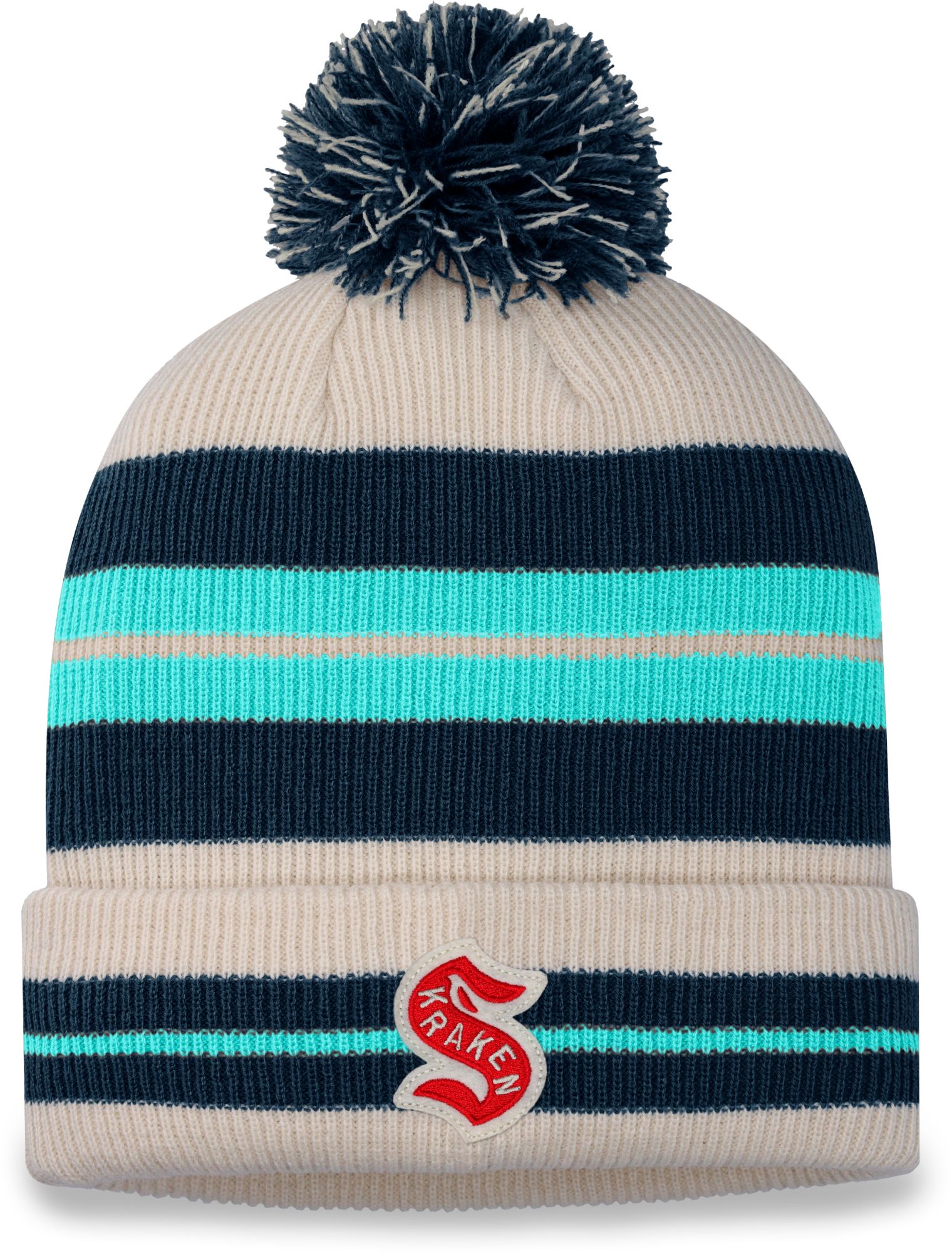NHL Adult 2023-2024 Winter Classic Seattle Kraken Pom Knit Beanie