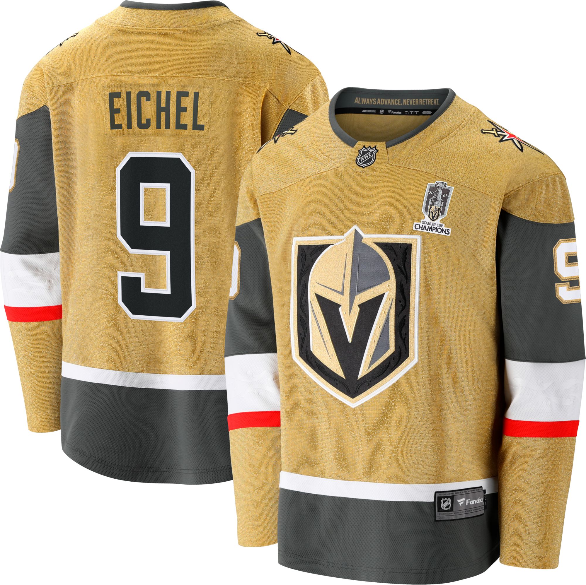 Fanatics NHL Women's Vegas Golden Knights Knights Mesh Black V-Neck T-Shirt, Small