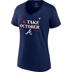 MLB Women's 2023 Postseason "Take October" Atlanta Braves Locker Room T-Shirt