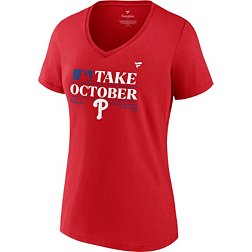 MLB Women's 2023 Postseason "Take October" Philadelphia Phillies Locker Room T-Shirt