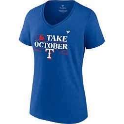 MLB Women's 2023 Postseason "Take October" Texas Rangers Locker Room T-Shirt