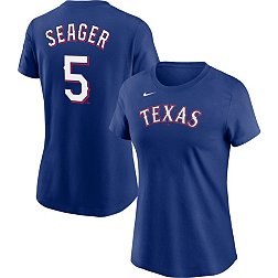 Nike Women's Texas Rangers Corey Seager #5 Blue T-Shirt