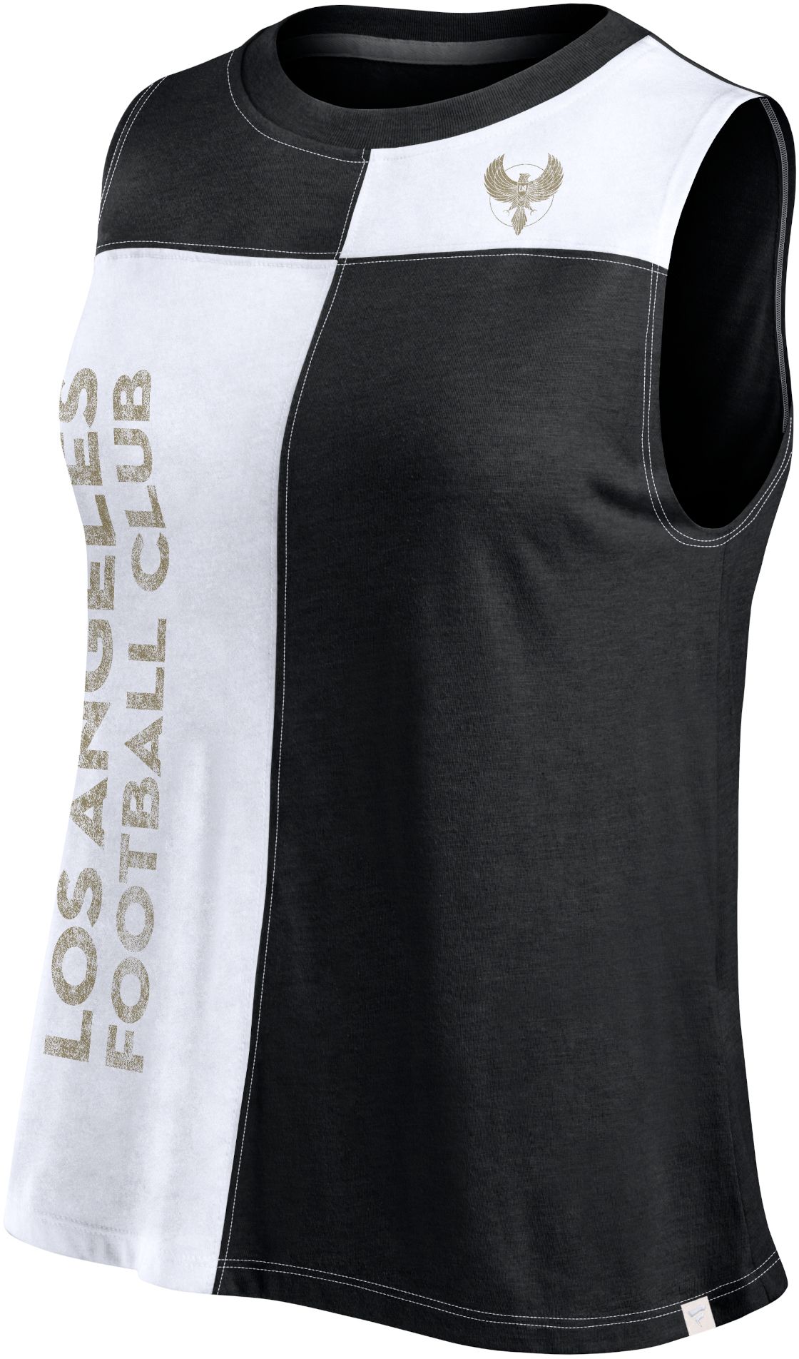 MLS Women's Los Angeles FC Color-Block Black Tank Top