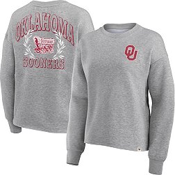 NCAA Women's Oklahoma Sooners Grey Heritage Crew Neck Sweatshirt