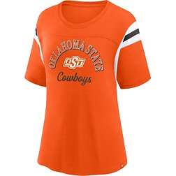 NCAA Women's Oklahoma State Cowboys Orange BiBlend Colorblock T-Shirt