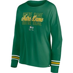 NCAA Women's Notre Dame Fighting Irish Green Triple Stripe Long Sleeve T-Shirt