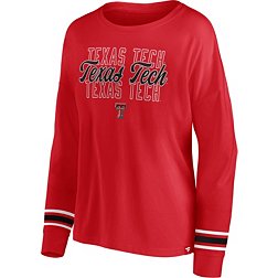 NCAA Women's Texas Tech Red Raiders Red Triple Stripe Long Sleeve T-Shirt