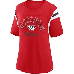 NCAA Women's Wisconsin Badgers Red BiBlend Colorblock T-Shirt
