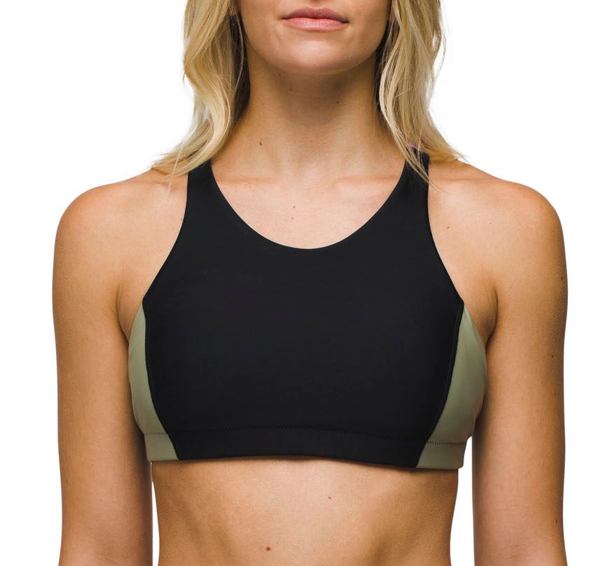 Photos - Swimwear Prana Women's Baja Bound Swim Top, Medium, Black Color Block 23PRAWBJBNDTP 