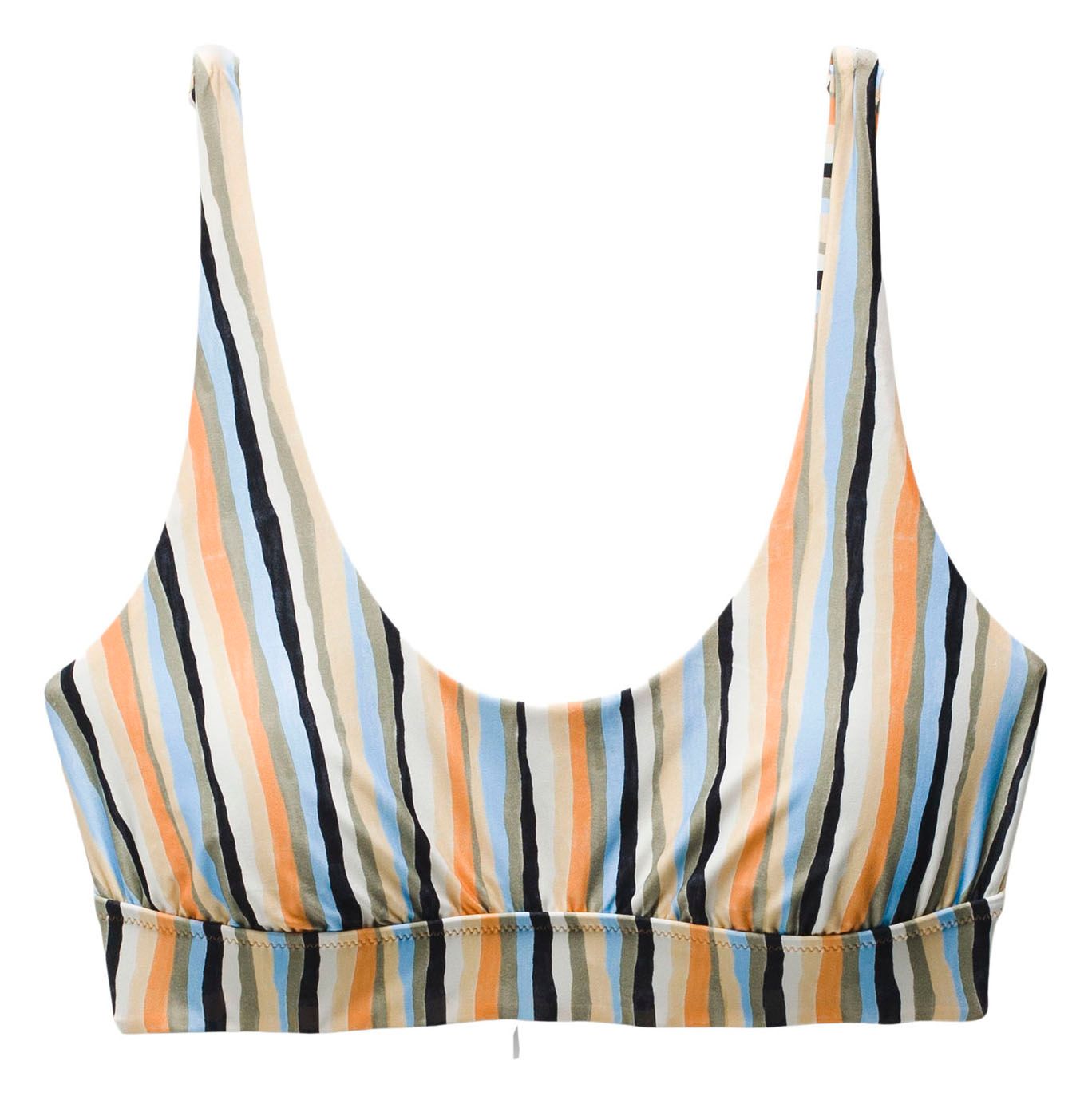 Photos - Swimwear Prana Women's Mallorca Swim Top, Large, Water Stripe | Mother’s Day Gift 2 