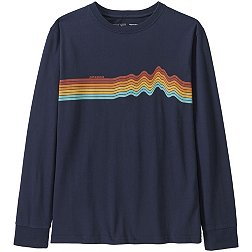 Patagonia Kids' Long-Sleeved Regenerative Organic Certified Cotton Ridge Rise Stripe T-Shirt