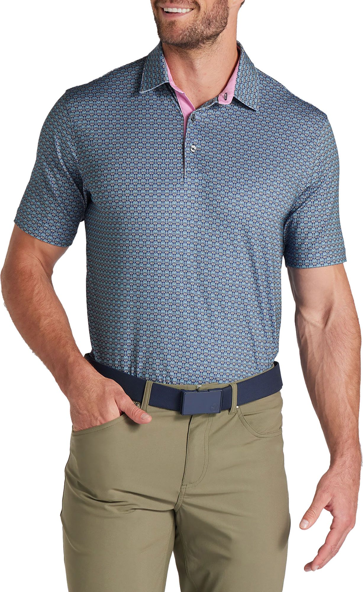 PUMA Men's MATTR Palm Deco Golf Polo