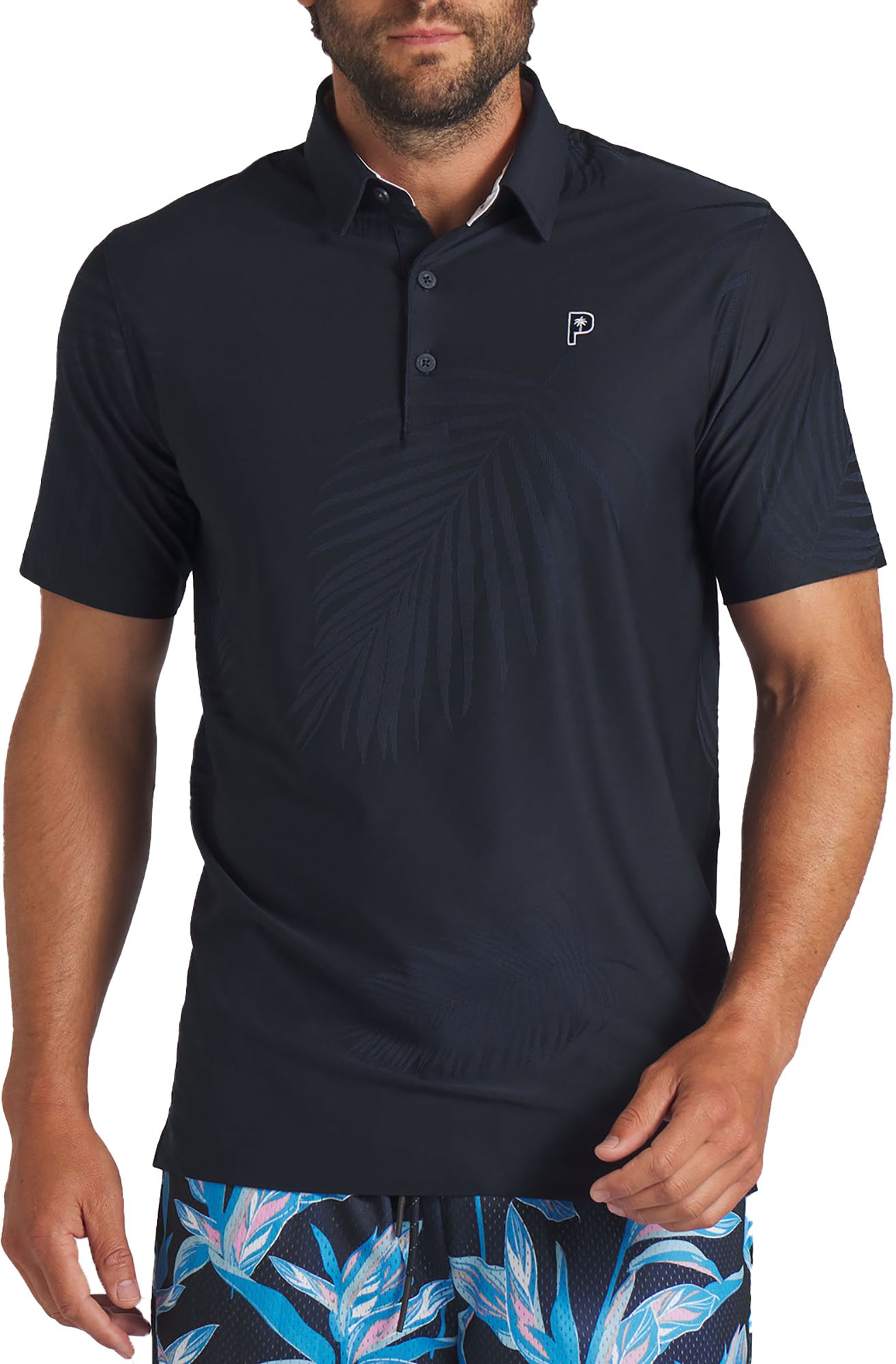 PUMA X PTC Men's Jacquard Short Sleeve Golf Polo